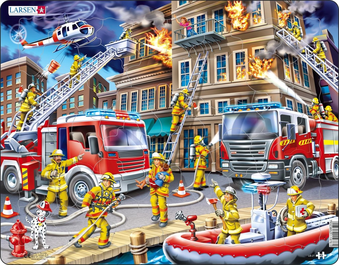 Aktentas Voorvoegsel hoog Puzzel: Brandweer (45 stukjes) - Educratief