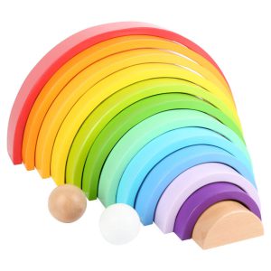 houten blokken regenboog xl