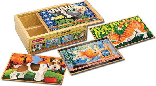 4 Puzzels Huisdieren