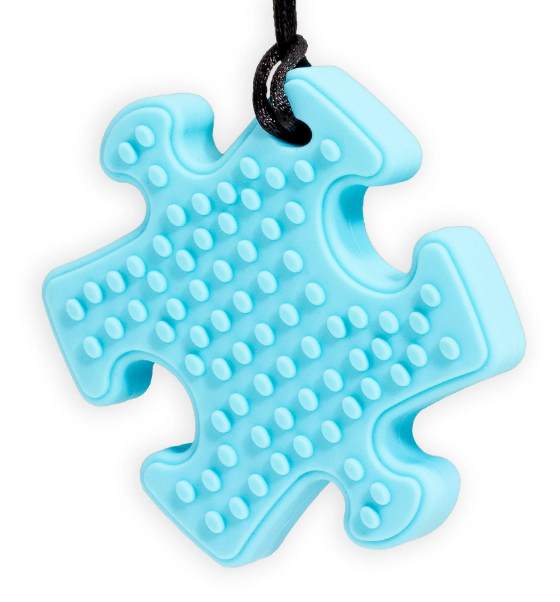 Bijtketting Puzzelstuk Blauw Bijtketting Puzzelstuk Blauw