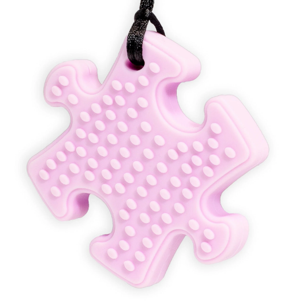 Bijtketting Puzzelstuk Roze Bijtketting Puzzelstuk Roze